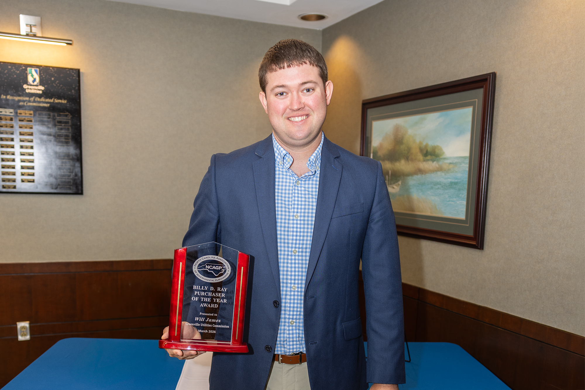 Will James holds Purchaser of the Year Award