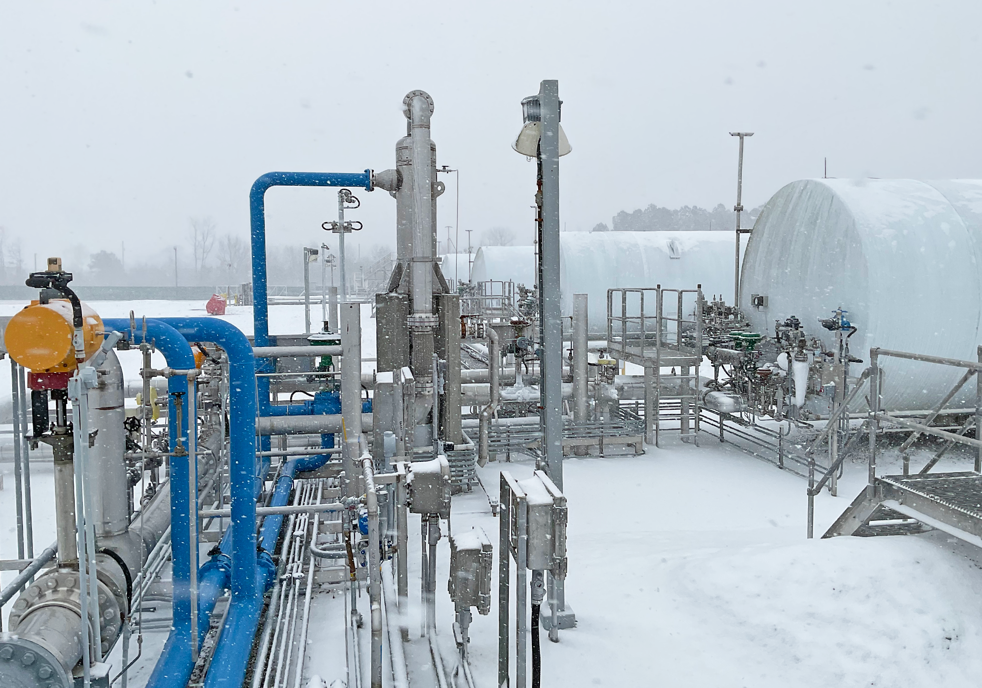 LNG Plant under snow