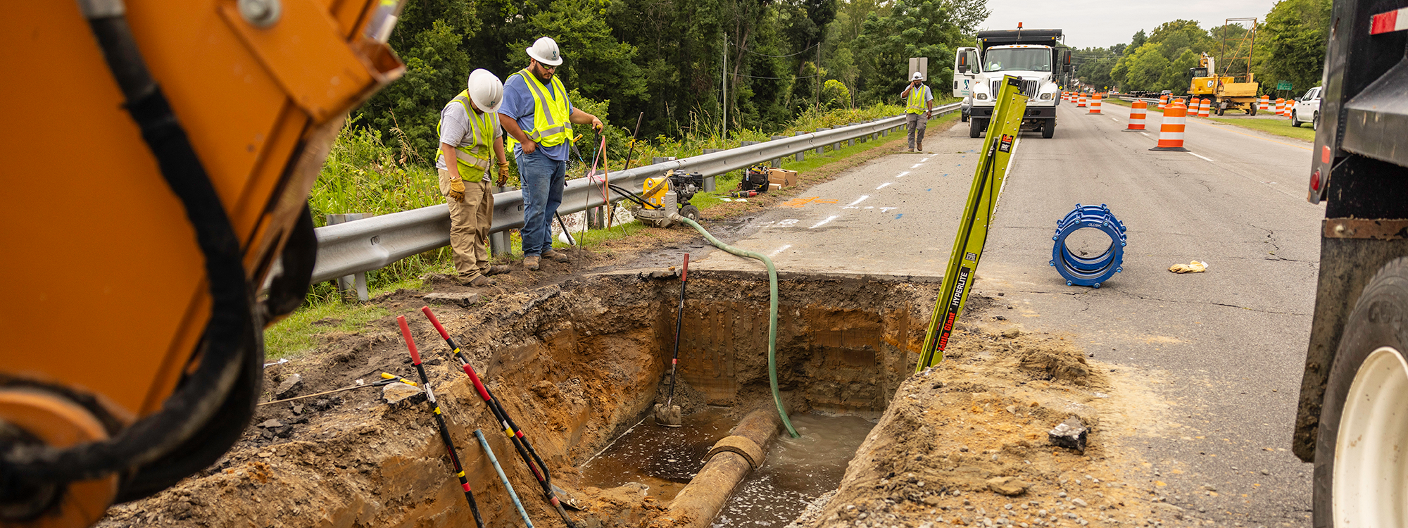water crews work